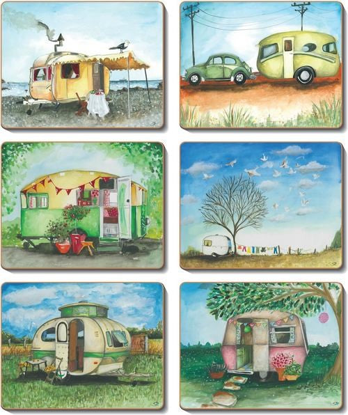 Vintage Caravan S/6 Placemats
