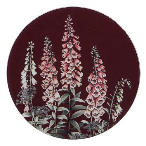 Secret Garden Round Maroon Surface Protector 