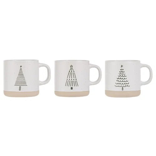 Christmas Evergreen Striped Tree Mug 