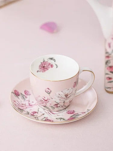 Raspberry Rose Cup & Saucer