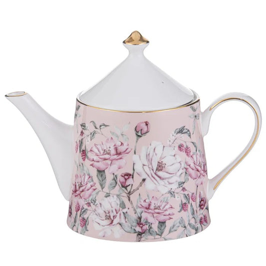 Raspberry Rose Infuser Teapot