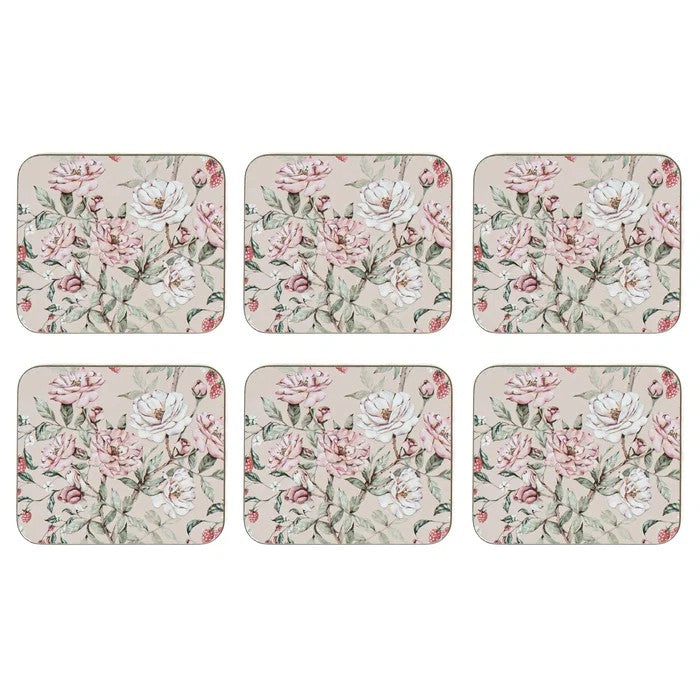 Raspberry Rose Coaster 6pk
