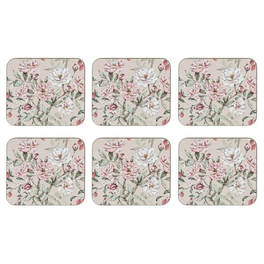 Raspberry Rose Coaster 6pk