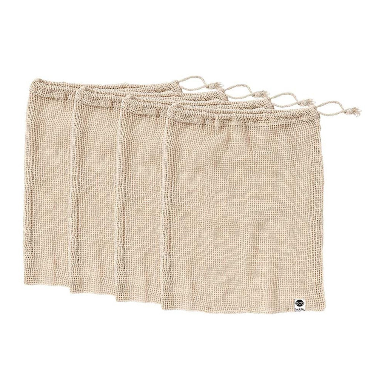 Eco Recycled Natural Mesh Produce Bag S/4