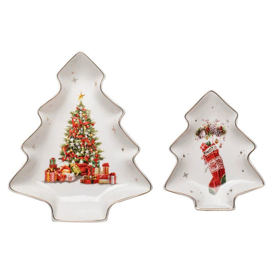 Spirit Of Christmas 2pk Tree Platter