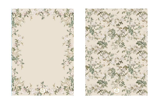 Elegant Rose Cream 2pk Kitchen Towel