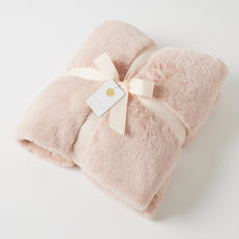 Load image into Gallery viewer, Muse Faux Fur Throw - Dusty Pink
