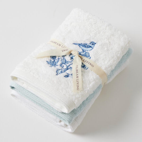 Chinoiserie Face Washer Set Of 3 