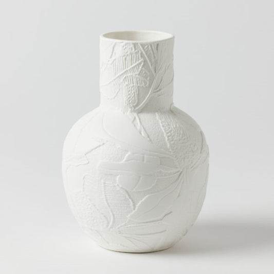 Banksia Round Vase Large  White 