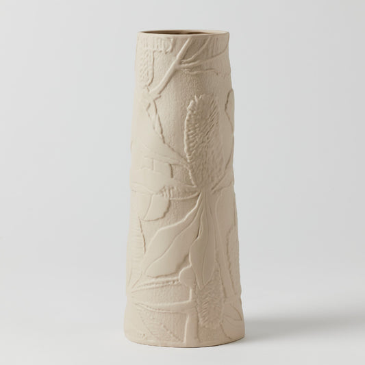 Banksia Tall Vase Large  Beige