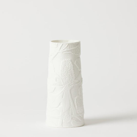 Banskia Tall Vase Small White 