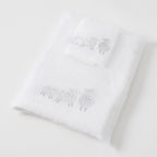 Sheep Family Bath Towel & Face Washer In Organza Bag 