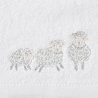 Sheep Family Bath Towel & Face Washer In Organza Bag 