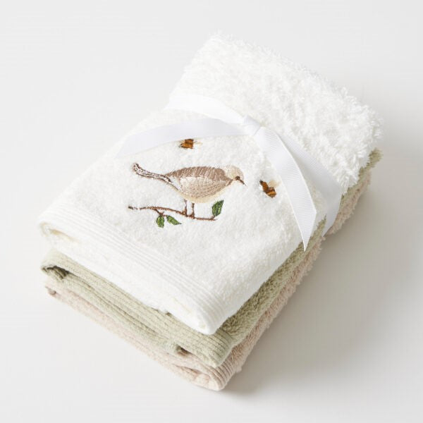 Natural Face Washer Set Of 3 