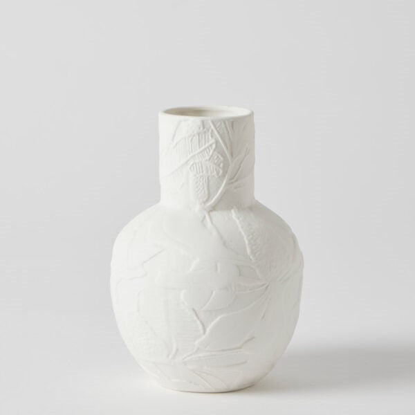 Banksia Round Vase Small- White 