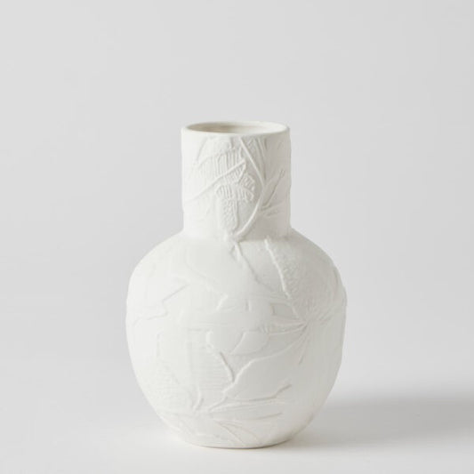 Banksia Round Vase Small- White 