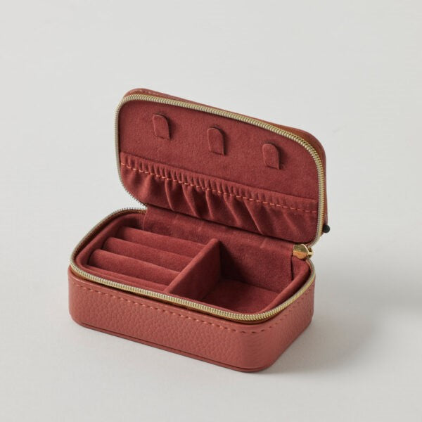 Mila Mini Jewellery Case- Crimson 