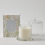 Floral Garden Glass Cloche Scented Candle - Rose 