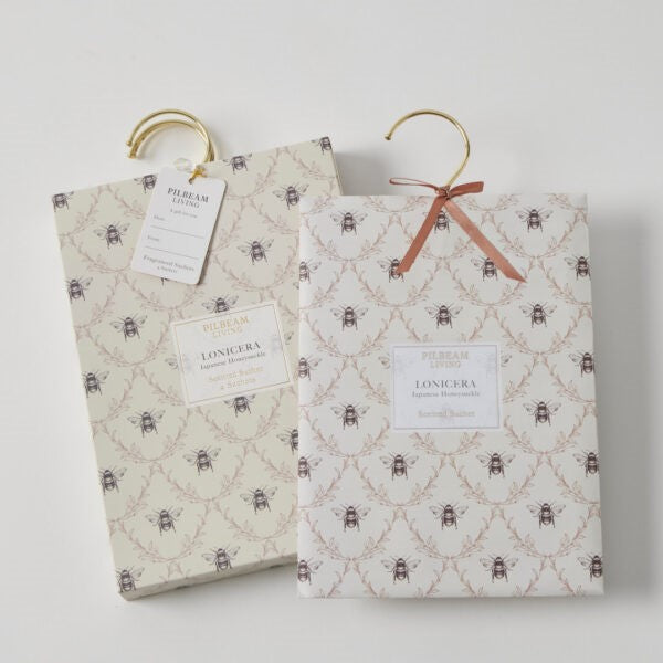 Lonicera Scented Hanging Sachets Set Of 4- Japanese Honeysuckle 