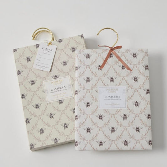 Lonicera Scented Hanging Sachets Set Of 4- Japanese Honeysuckle 
