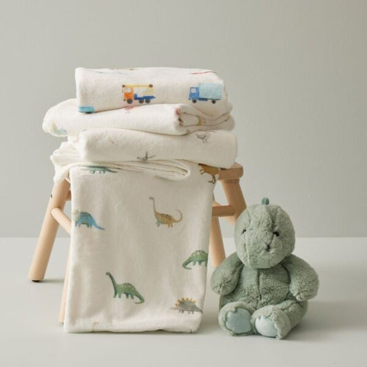 Dallying Dinosaurs Soft Fleece Blanket 
