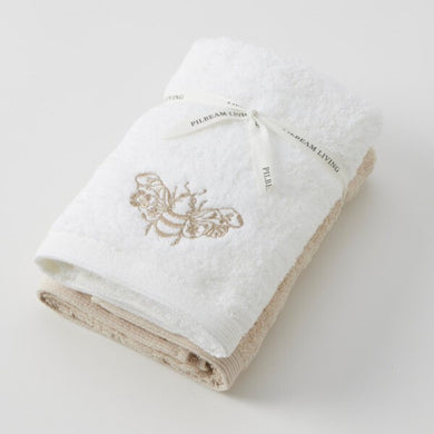 Beebee Hand Towel Set Of 2 (1 Plain) 