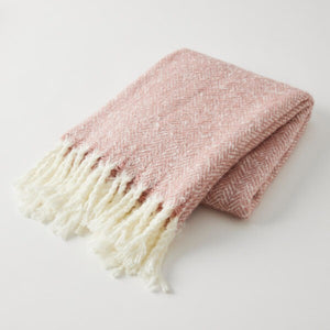 Herringbone Throw - Rosewood 