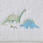 Dallying Dino Bath Towel & Face Washer In Organza Bag 