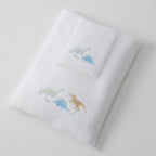 Dallying Dino Bath Towel & Face Washer In Organza Bag 