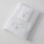 Balloon Voyage Bath Towel & Face Washer In Organza Bag 