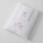 Bows Love Bath Towel & Face Washer In Organza Bag 