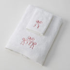 Bows Love Bath Towel & Face Washer In Organza Bag 
