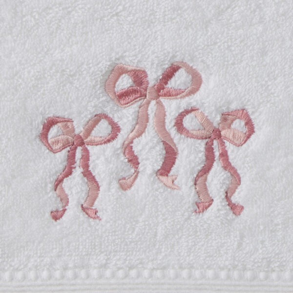 Bows Love Bath Towel & Face Washer In Organza Bag 
