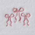 Bows Love Bath Towel & Face Washer In Organza Bag 