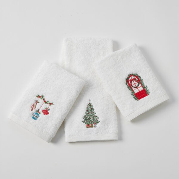 Season Greetings Hand Towel 3 Design Assorted 