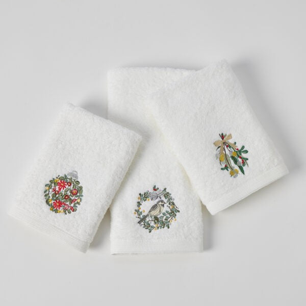 Holiday Season Hand Towel 3 Designs Assorted 