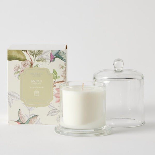 Anjou Glass Cloche Candle 