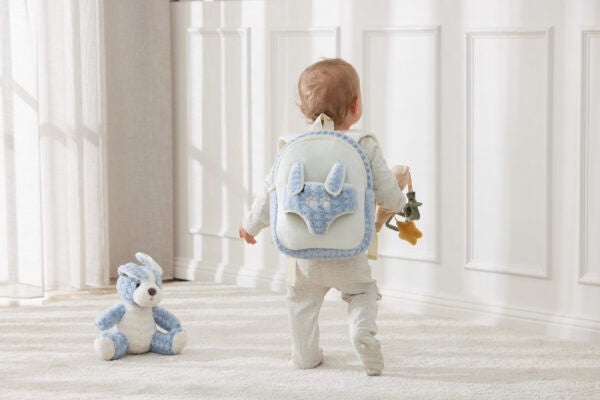 Plush Puppy Buddy Backpack [col:blue]