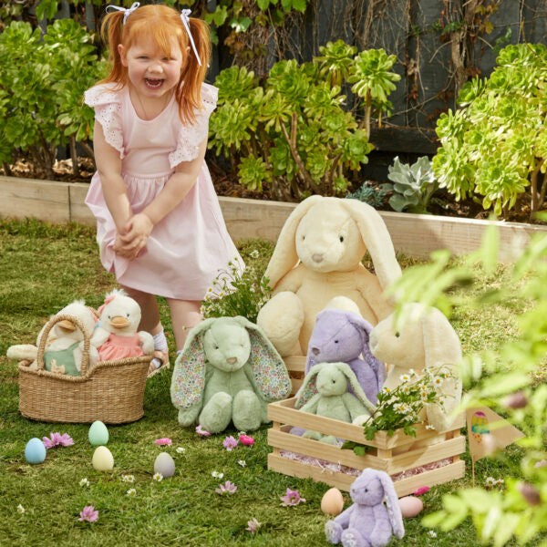 Bunny Floral Lilac Rattle