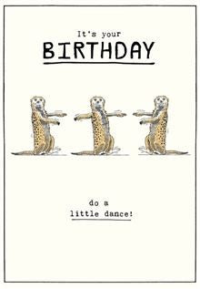 Birthday Card - Three Meerkats