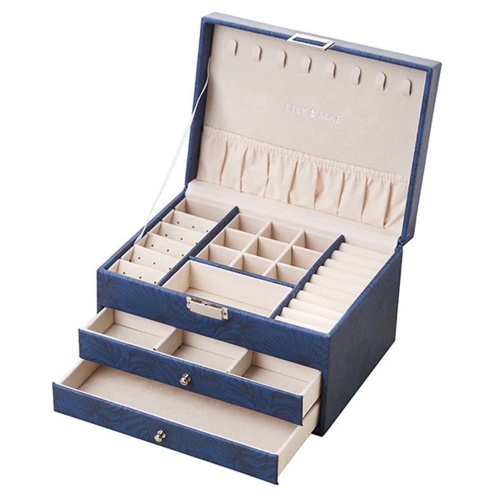 Lily & Mae Jewellery Box Medium [col:navy]