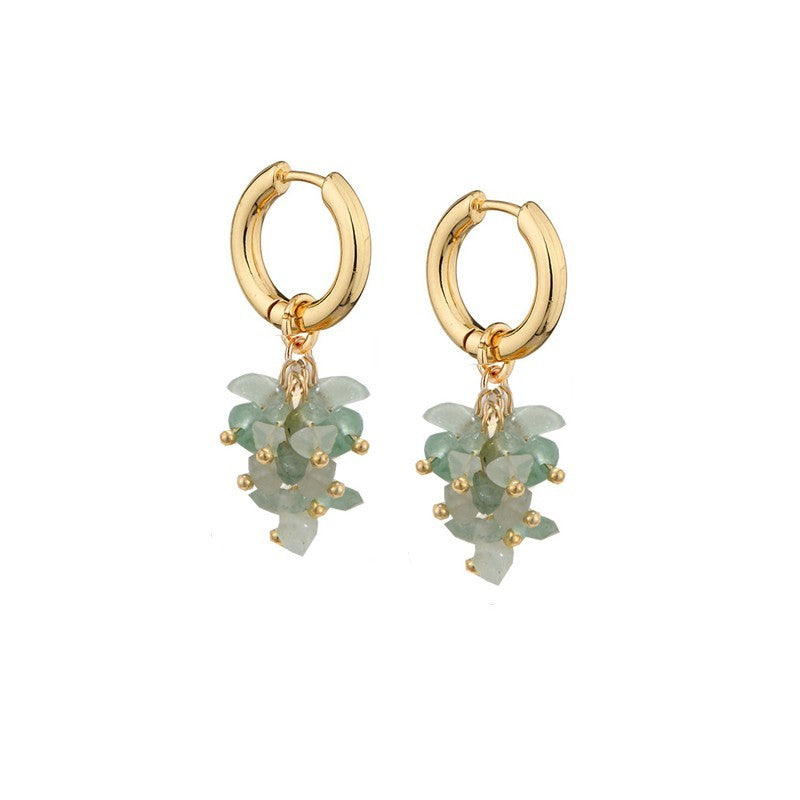 Lily & Mae Gemstone Earrings [des:green Aventurine]
