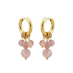 Lily & Mae Gemstone Earrings [des:strawberry Quartz]