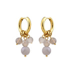 Lily & Mae Gemstone Earrings [des:green Agate]