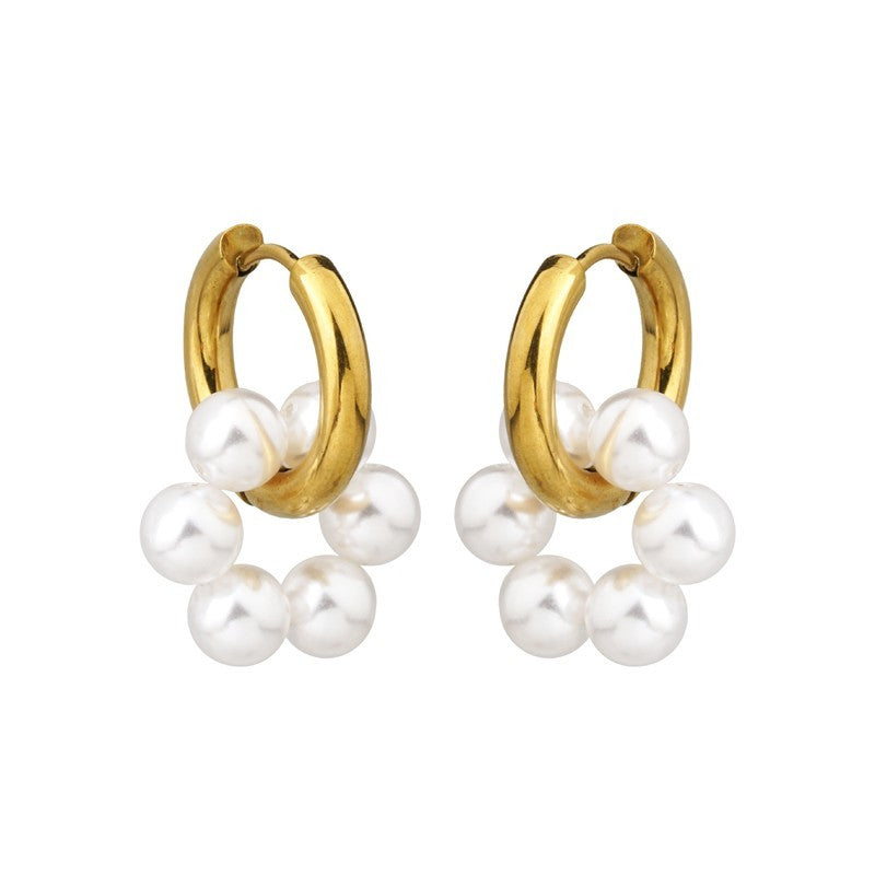 Lily & Mae Gemstone Earrings [des:glass Pearl Beads]
