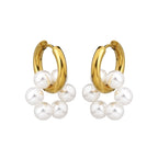 Lily & Mae Gemstone Earrings [des:glass Pearl Beads]