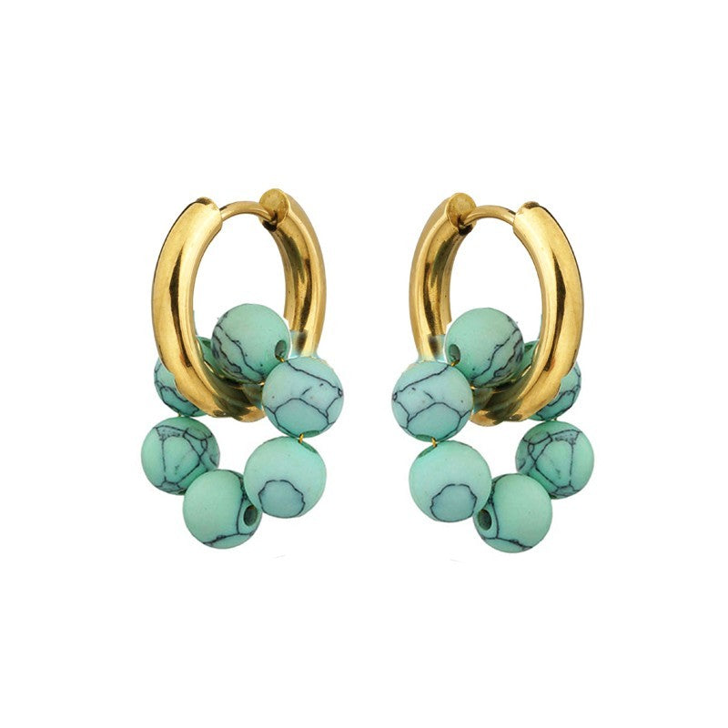 Lily & Mae Gemstone Earrings [des:created Turquoise]