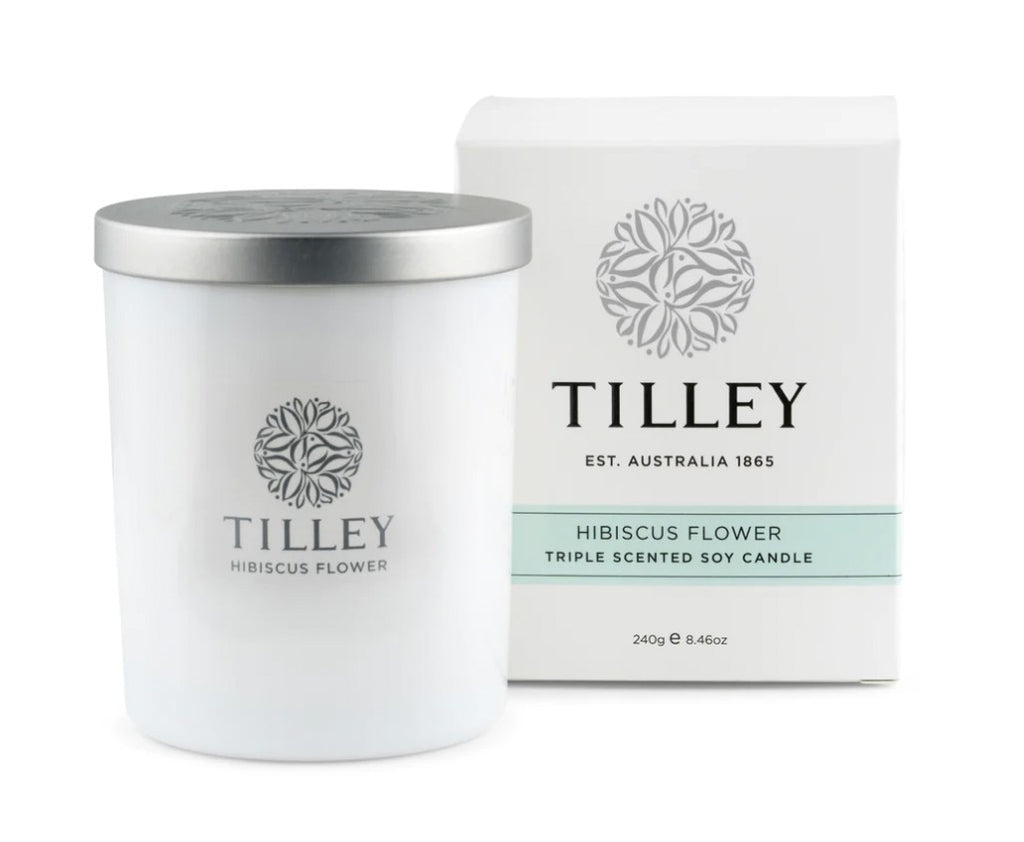 Tilley Hibiscus Flower Candle