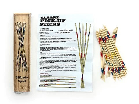 Wooden Pick Up Sticks In Wooden Box 