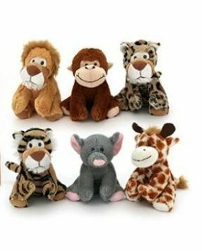 Plush- 14cm Wild Animals 6 Asstd